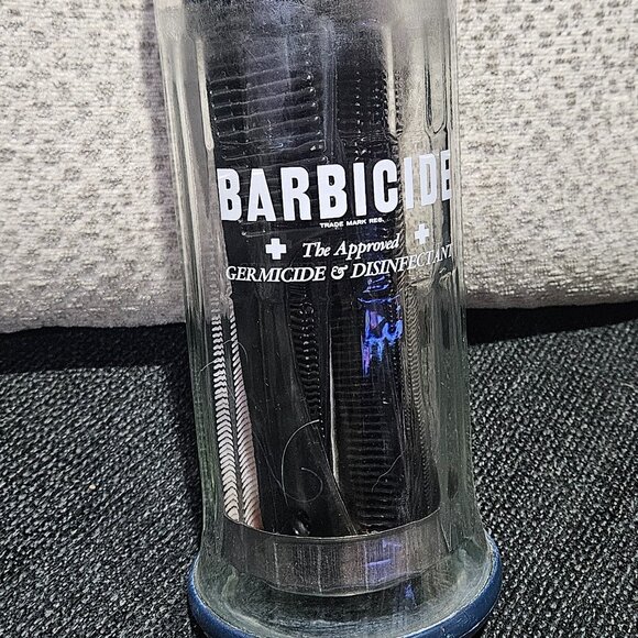 Vintage Barbicide Disinfectant Jar w/ combs - Picture 2 of 6